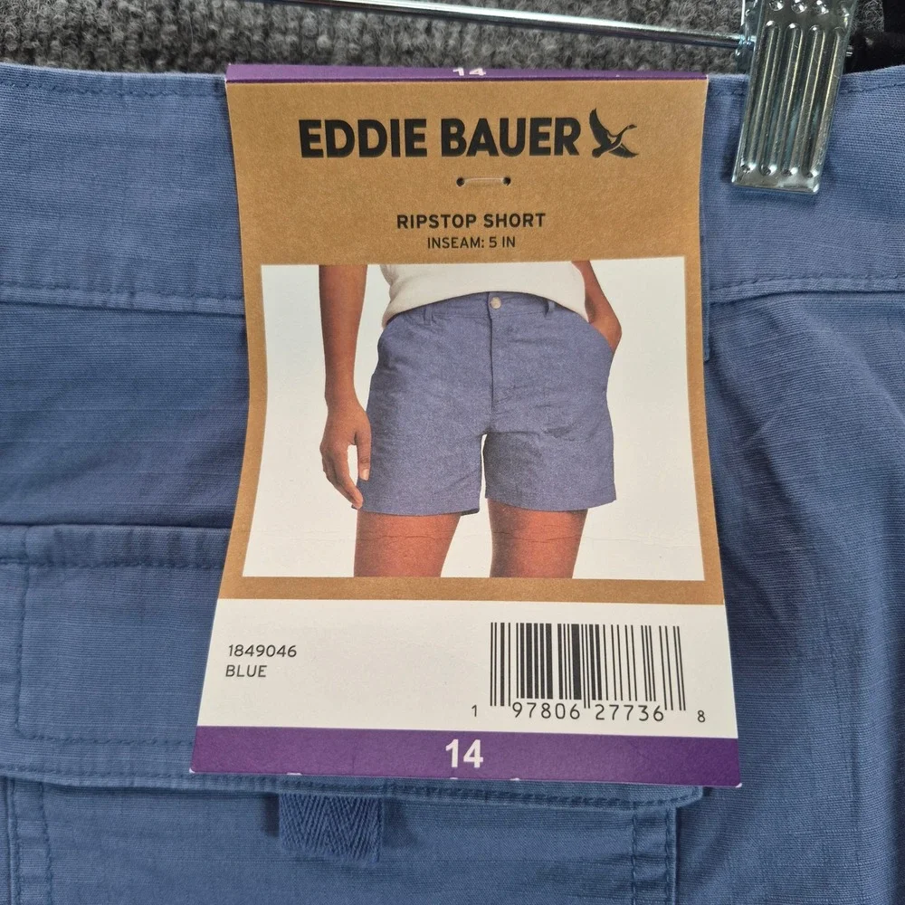 Eddie Bauer Ripstop Short 5 In Inseam Size 14 Blue Women